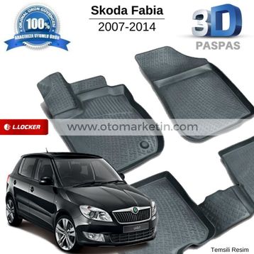 Skoda Fabia 2007-2014 3D Havuzlu Paspas