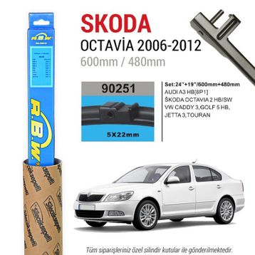 Skoda Octavia 2006-2012 Muz Silecek Takımı