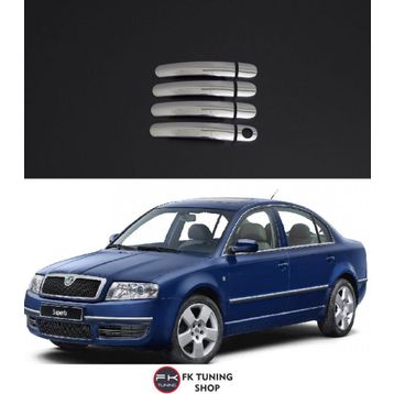 Skoda Octavia A4 1999 2004 Paslanmaz Çelik 4 Kapı Krom Kapı Kolu