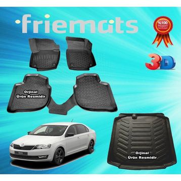 Skoda Rapid 3D Havuzlu Paspas