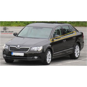 Skoda Süper B6 2008-2014 Krom Cam Çıtası