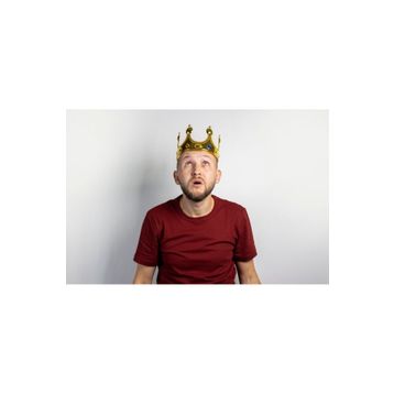 Skygo 55 cm Altın Renk Yetişkin Boy Plastik Kral Tacı