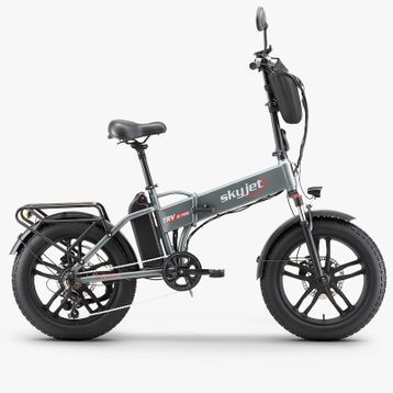 Skyjet Trvııı Pro W Çift Bataryalı 1000 W Gri Katlanabilir Elektrikli Bisiklet