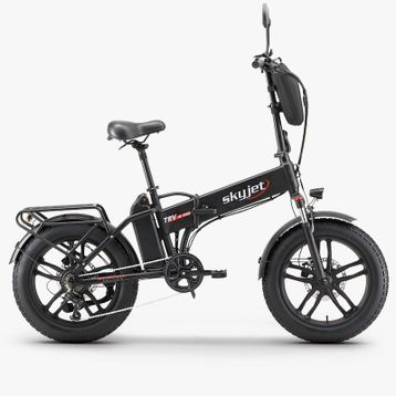 Skyjet Trvııı Pro W Çift Bataryalı 1000 W Siyah Katlanabilir Elektrikli Bisiklet
