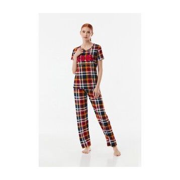 Slash Butik Ekose Desenli Pijama Takımı