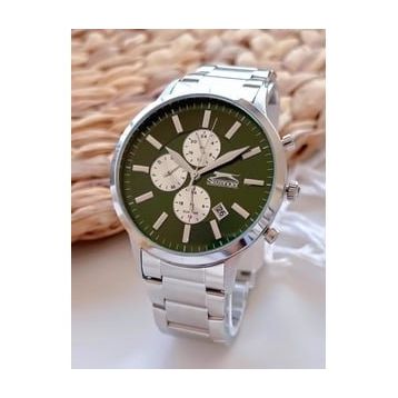Slazenger SL.1.370 Çelik Kordon İç Fonksiyonları Aktif 5 Atm Su Geçirmez Erkek Kol Saati + Bileklik