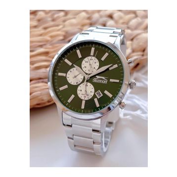 Slazenger SL.1.370 Çelik Kordon İç Fonksiyonları Aktif 5 Atm Su Geçirmez Erkek Kol Saati + Bileklik