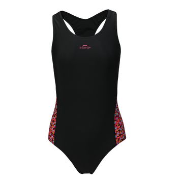 Slazenger SPL RacerBack LD43 Siyah Fuşya Kadın Mayo