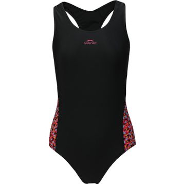 Slazenger SPL RacerBack LD43 Siyah Fuşya Kadın Mayo