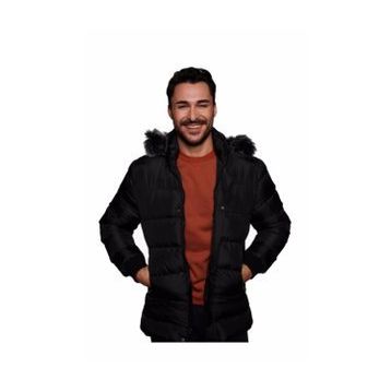 Slazenger ST21JE011 Harshal Erkek Siyah Mont