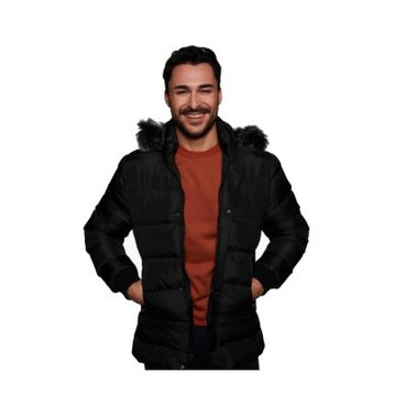 Slazenger ST21JE011 Harshal Erkek Siyah Mont