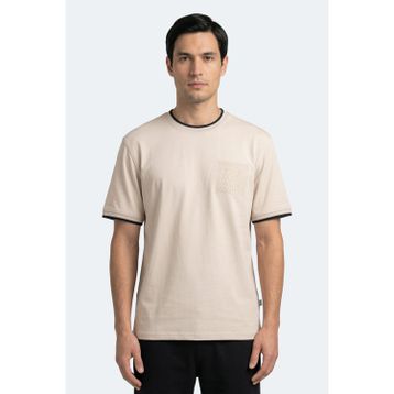 Slazenger ZAVIER Erkek Pamuklu Bej Tişört