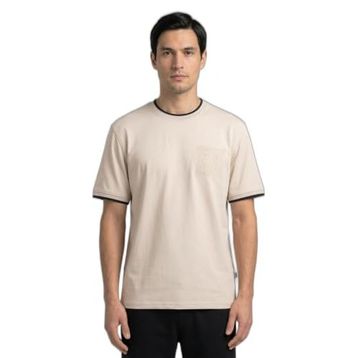 Slazenger ZAVIER Erkek Pamuklu Bej Tişört