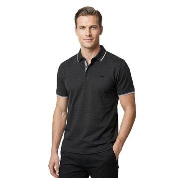 Slazenger ZERU Erkek Polo Yaka Siyah Tişört