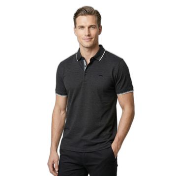 Slazenger ZERU Erkek Polo Yaka Siyah Tişört