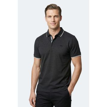 Slazenger ZERU Erkek Polo Yaka Siyah Tişört