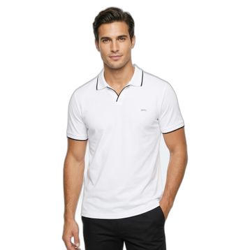 Slazenger Zıther Erkek Polo Yaka Beyaz Tişört