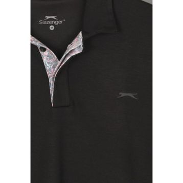 Slazenger ZODIACS Erkek Polo Yaka Siyah Tişört
