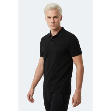 Slazenger ZODIACS Erkek Polo Yaka Siyah Tişört
