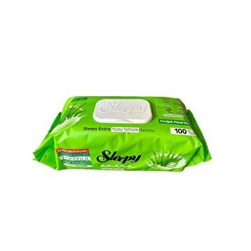 Sleepy 100'lü Extra Doğal Aloe Vera Özü Yüzey Temizlik Havlusu