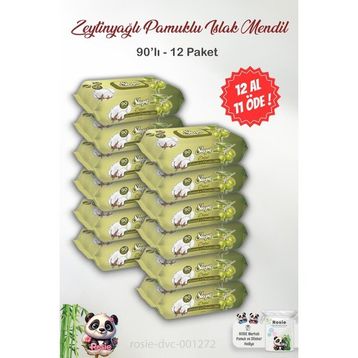 Sleepy 12x90'lı Zeytinyağlı Islak Mendil