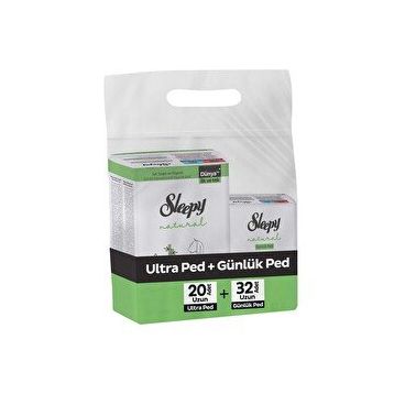 Sleepy 20'li Natural Ultra Uzun+32'li Uzun Günlük Ped