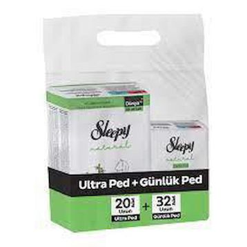 Sleepy 20'li Natural Ultra Uzun+32'li Uzun Günlük Ped