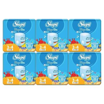 Sleepy 3-4 Numara 120 Adet Mayo Bebek Bezi