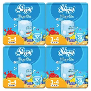 Sleepy 3-4 Numara 80 Adet Mayo Bebek Bezi