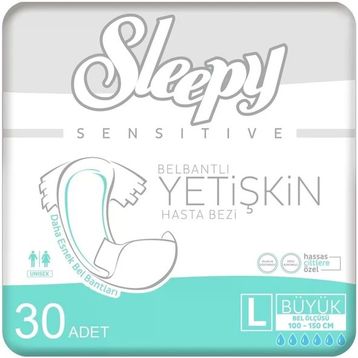 Sleepy 30 Adet Belbantlı Large Hasta Bezi