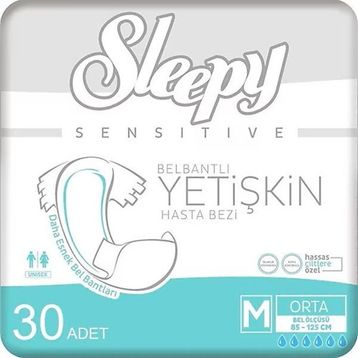 Sleepy 30 Adet Belbantlı Medium Hasta Bezi