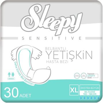 Sleepy 30 Adet Belbantlı XL Hasta Bezi