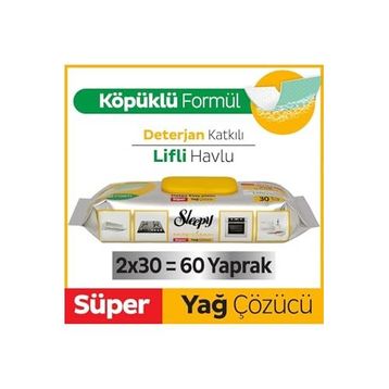 Sleepy 30'lu Easy Clean Süper Yağ Çözücü Havlu
