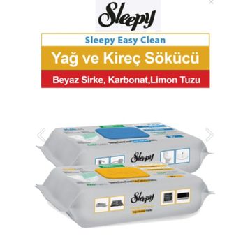 Sleepy 30'lu Kireç Sökücü + 30'lu Yağ Çözücü Yüzey Temizleme Havlusu