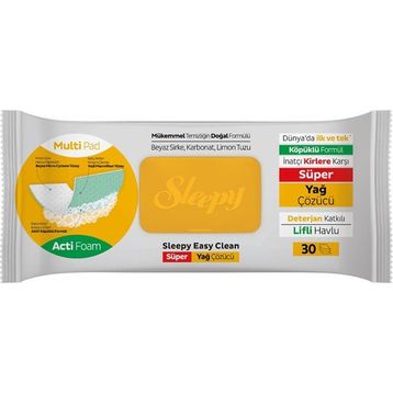 Sleepy 30'lu Kireç Sökücü + 30'lu Yağ Çözücü Yüzey Temizleme Havlusu
