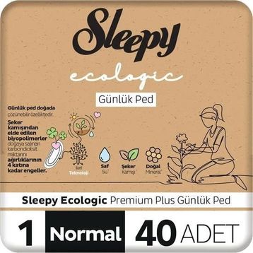 Sleepy 40 Adet Ecologic Normal Hijyenik Günlük Ped