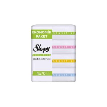 Sleepy 4x70'li Set Sensitive Islak Havlu