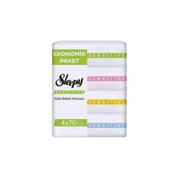 Sleepy 4x70'li Set Sensitive Islak Havlu