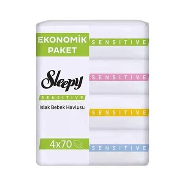 Sleepy 4x70'li Set Sensitive Islak Havlu