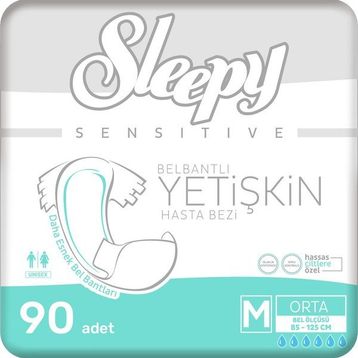 Sleepy 90 Adet Belbantlı Medium Yetişkin Hasta Bezi