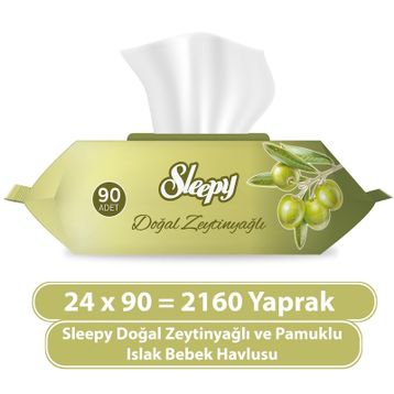 Sleepy 90'lı Zeytinyağlı Islak Havlu