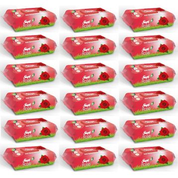 Sleepy 90x18'li Set Gül Islak Havlu