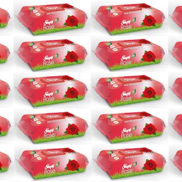 Sleepy 90x20'li Set Gül Plastik Kapaklı Islak Havlu