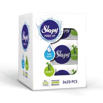 Sleepy Bamboo 3x20 Adet Makyaj Temizleme Mendili