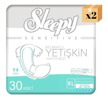 Sleepy Belbantlı Ekstra Büyük Boy 2x30 Adet Hasta Bezi