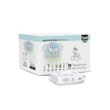 Sleepy Bio Natural 12x40 Yaprak Yeni Doğan Islak Mendil