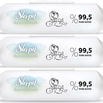 Sleepy Bio Natural 3x40 Yaprak Yeni Doğan Islak Mendil