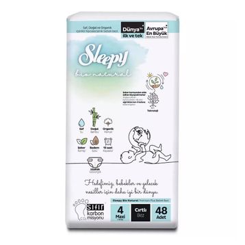 Sleepy Bio Natural No:4 Maxi 48 Adet Bebek Bezi