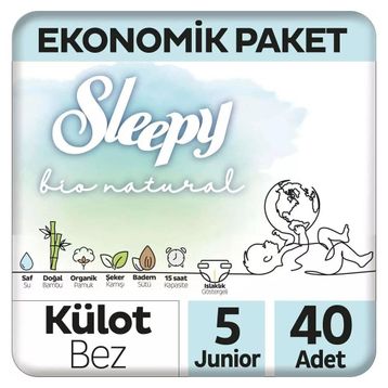 Sleepy Bio Natural No:5 Junior 40 Adet Külot Bebek Bezi