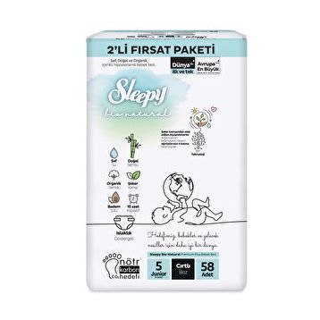 Sleepy Bio Natural No:5 Junior 58 Adet Bebek Bezi